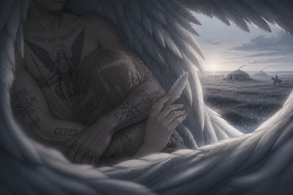 Archangel Mikhail and Elena, the arrival between the Yamnaya people