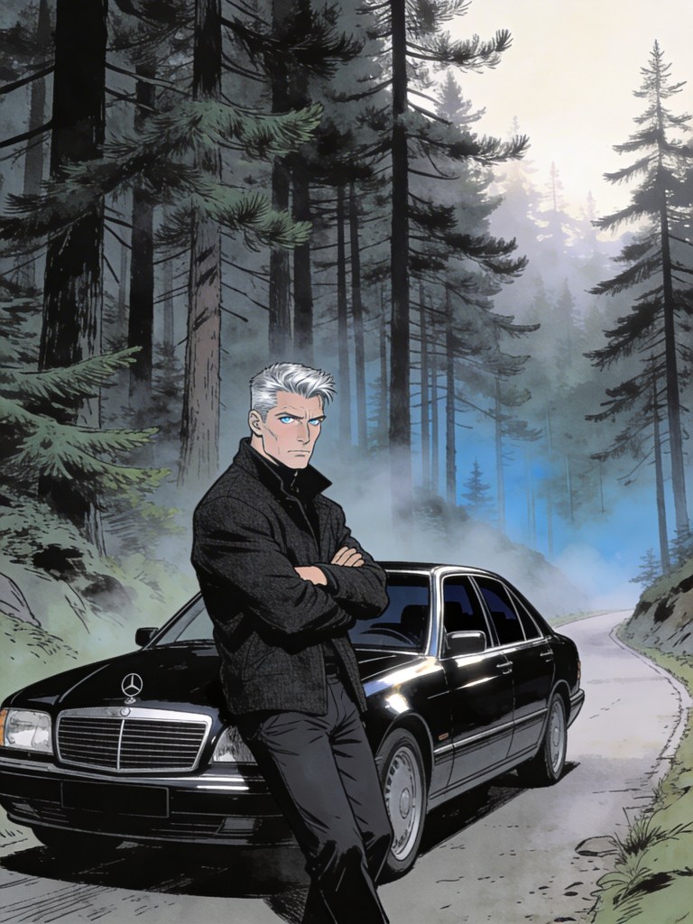 "Graphic-novel scene in the Apuseni Mountains: once again we meet." Zavet.